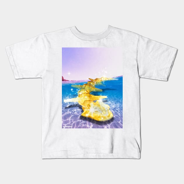 Shiny Steel Coast Kids T-Shirt by Silphwave Co